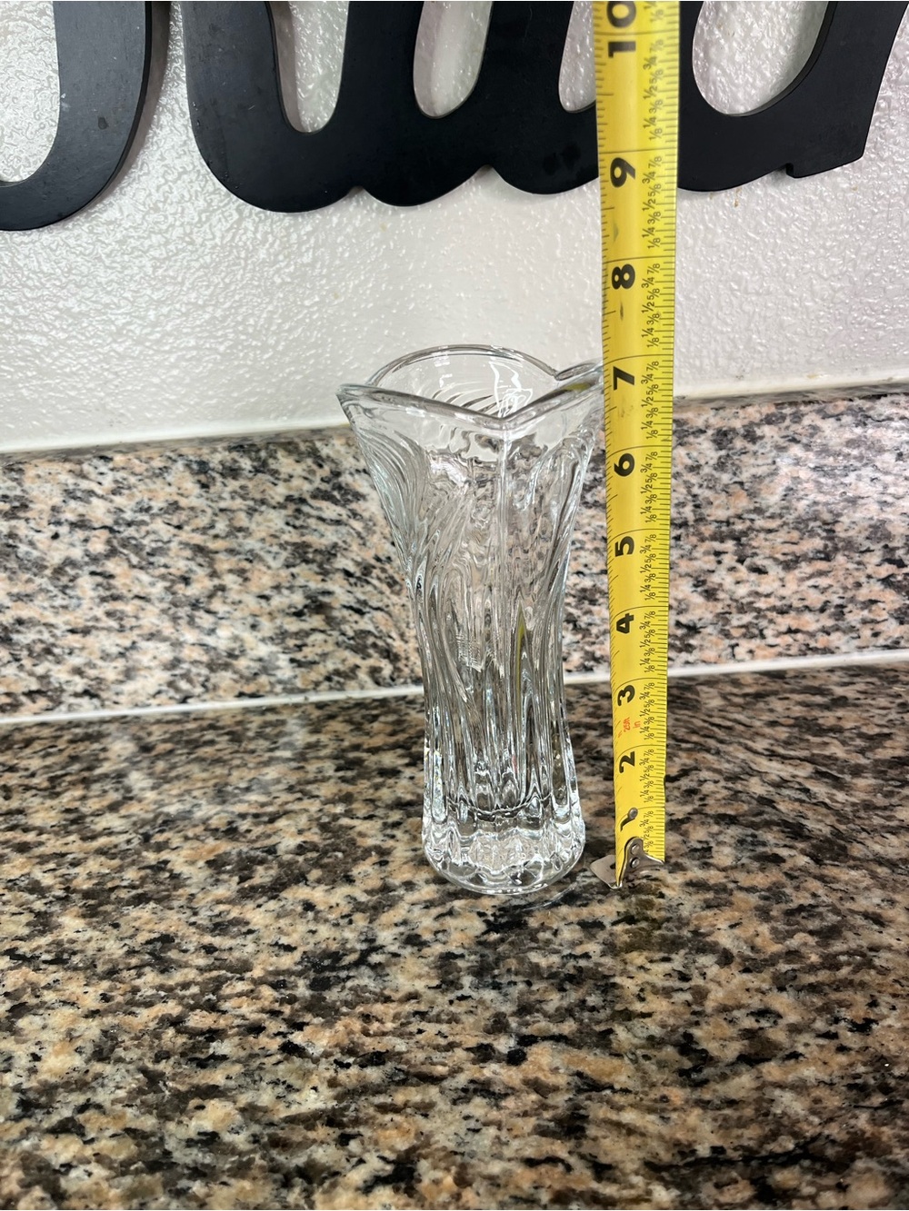 Clear Pressed Glass Bud Vase
